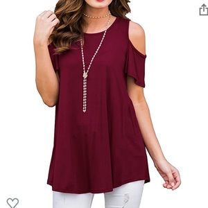 Women’s Casual Cold Shoulder Tunic Top